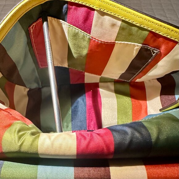 COACH 70th Anniversary Legacy Stripe Yellow Leather & Silver Willis19132 - Picture 11 of 16